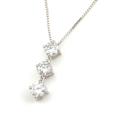 ダイヤモンド デザインネックレス プラチナ ペンダント 2WAY ネックレス Pt900 Pt850 ダイヤモンド レディース 【中古】nbjwl