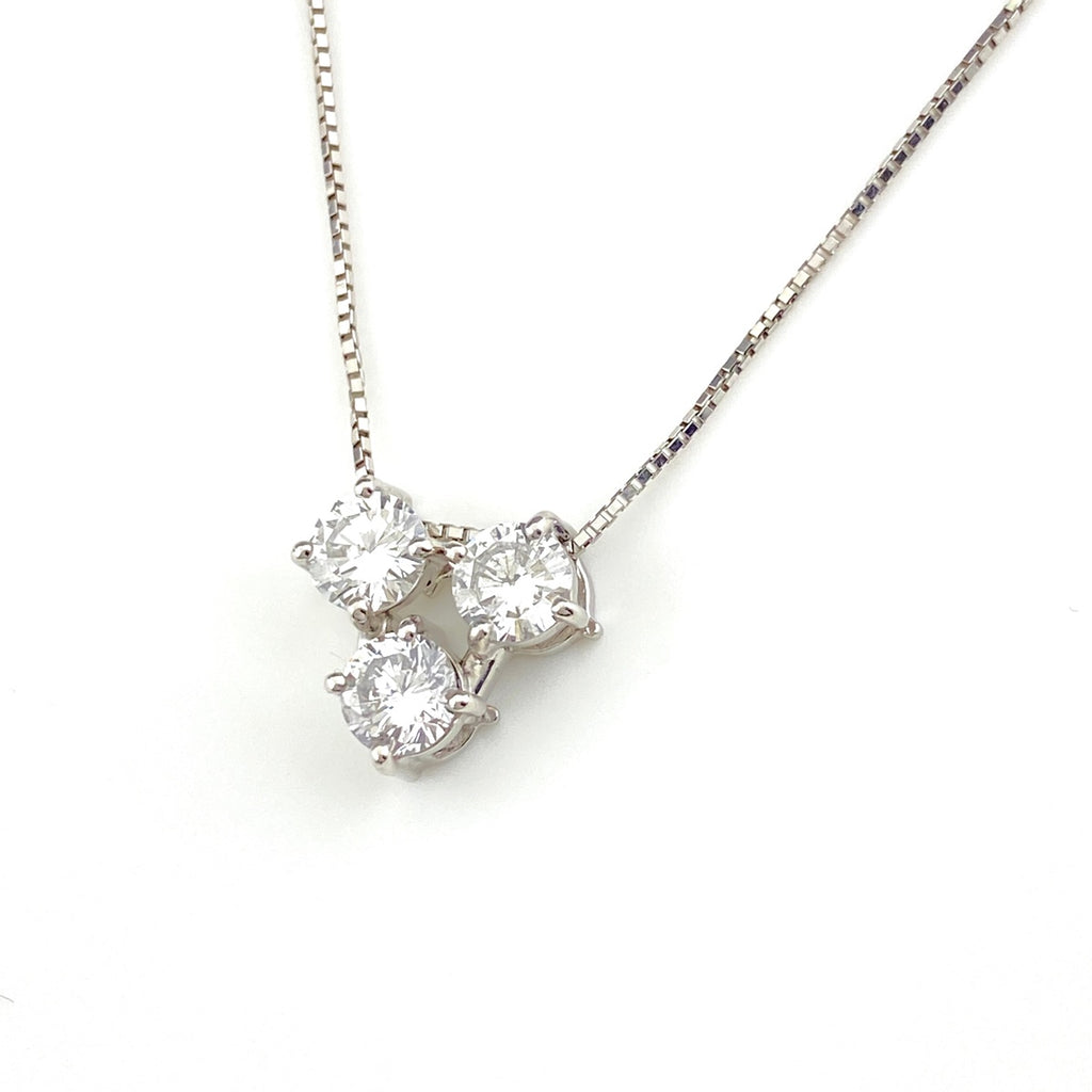 ダイヤモンド デザインネックレス プラチナ ペンダント 2WAY ネックレス Pt900 Pt850 ダイヤモンド レディース 【中古】nbjwl