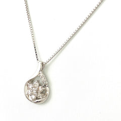 メレダイヤ デザインネックレス プラチナ ペンダント ネックレス Pt900 Pt850 ダイヤモンド レディース 【中古】nbjwl