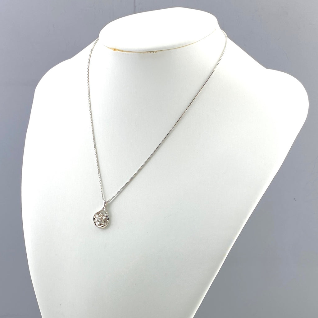 メレダイヤ デザインネックレス プラチナ ペンダント ネックレス Pt900 Pt850 ダイヤモンド レディース 【中古】nbjwl