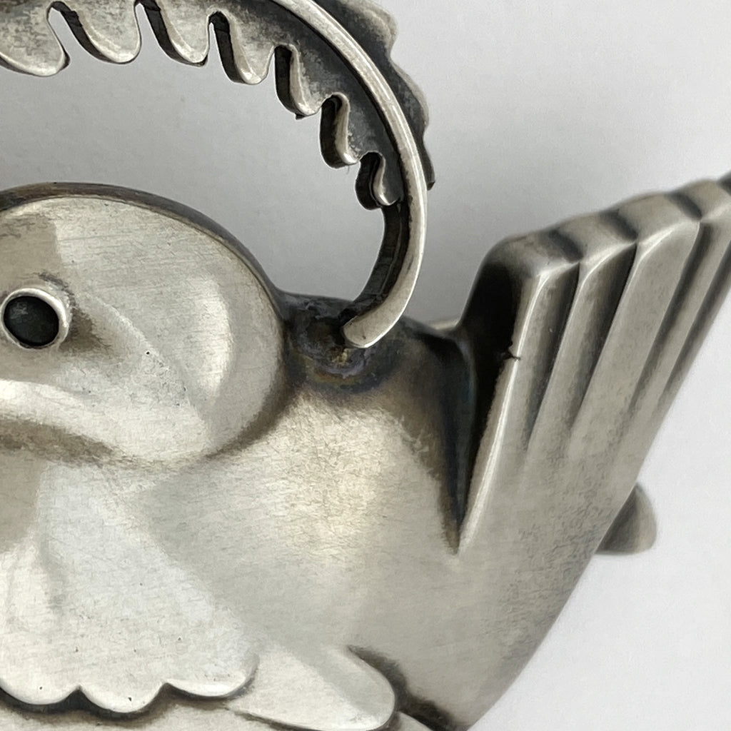 【最終値引き】 ジョージジェンセン バードモチーフ ブローチ 309 鳥 シルバー925 シルバー レディース 【中古】 bracc