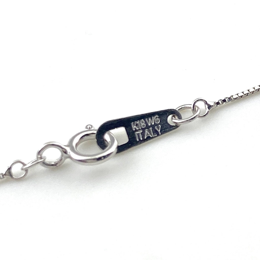 K18 WG エンジェル ダイヤモンド ネックレス 0.10CT レディース 中古 nbjwl