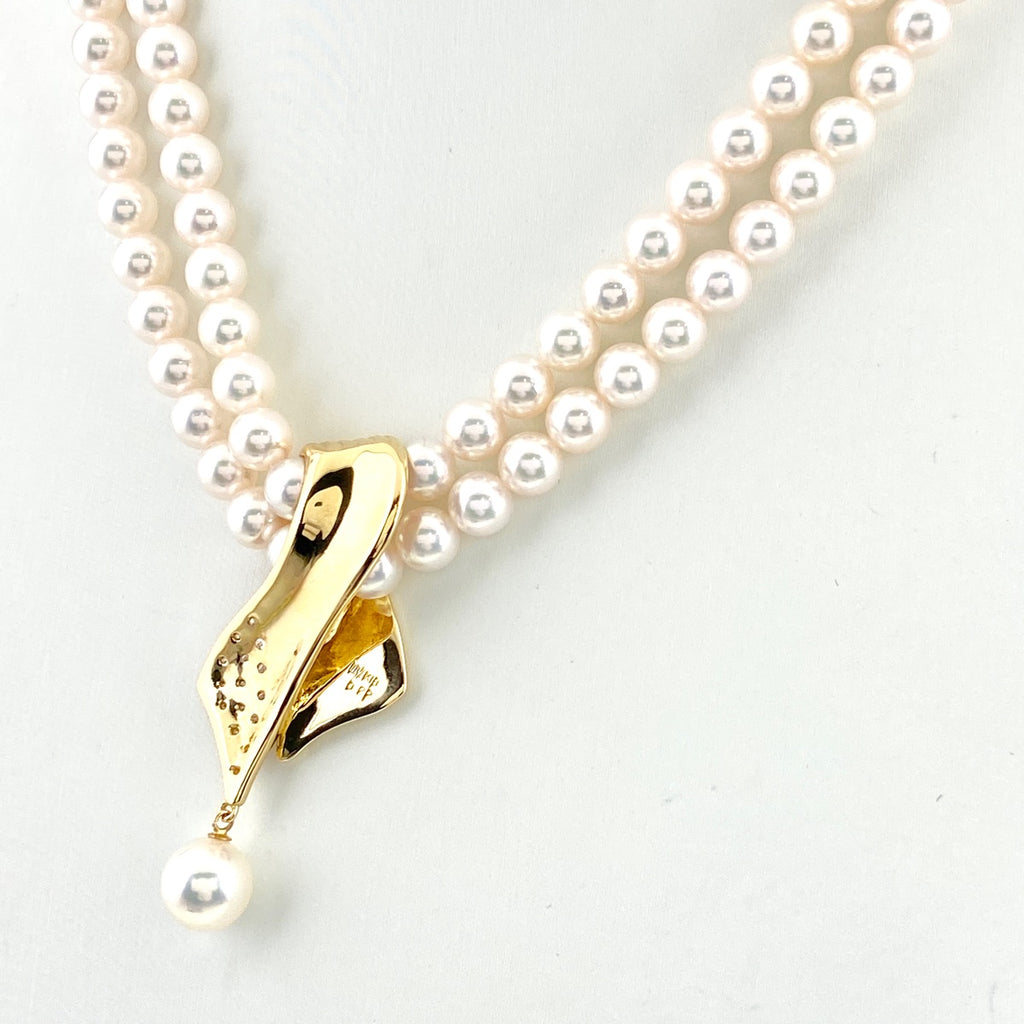 ミキモト パール デザインネックレス YG イエローゴールド ペンダント