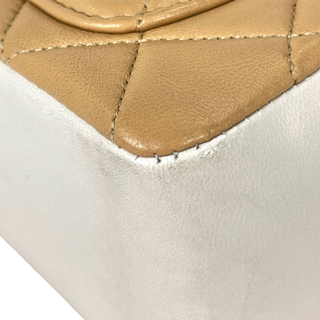 【在庫一掃】 シャネル マトラッセ シングルフラップ チェーン ショルダーバッグ ココマーク ショルダーバッグ レザー ベージュ レディース 【中古】 brbag