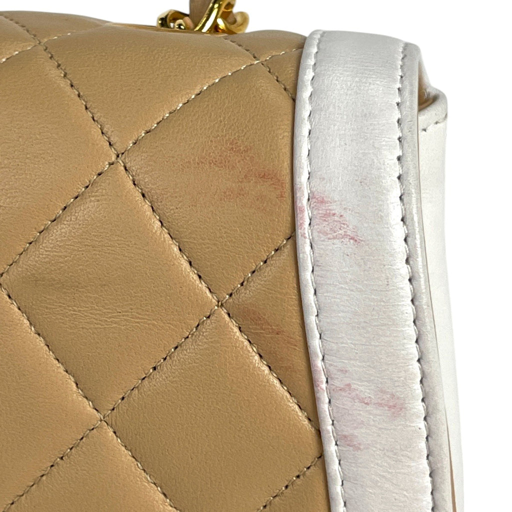 【在庫一掃】 シャネル マトラッセ シングルフラップ チェーン ショルダーバッグ ココマーク ショルダーバッグ レザー ベージュ レディース 【中古】 brbag