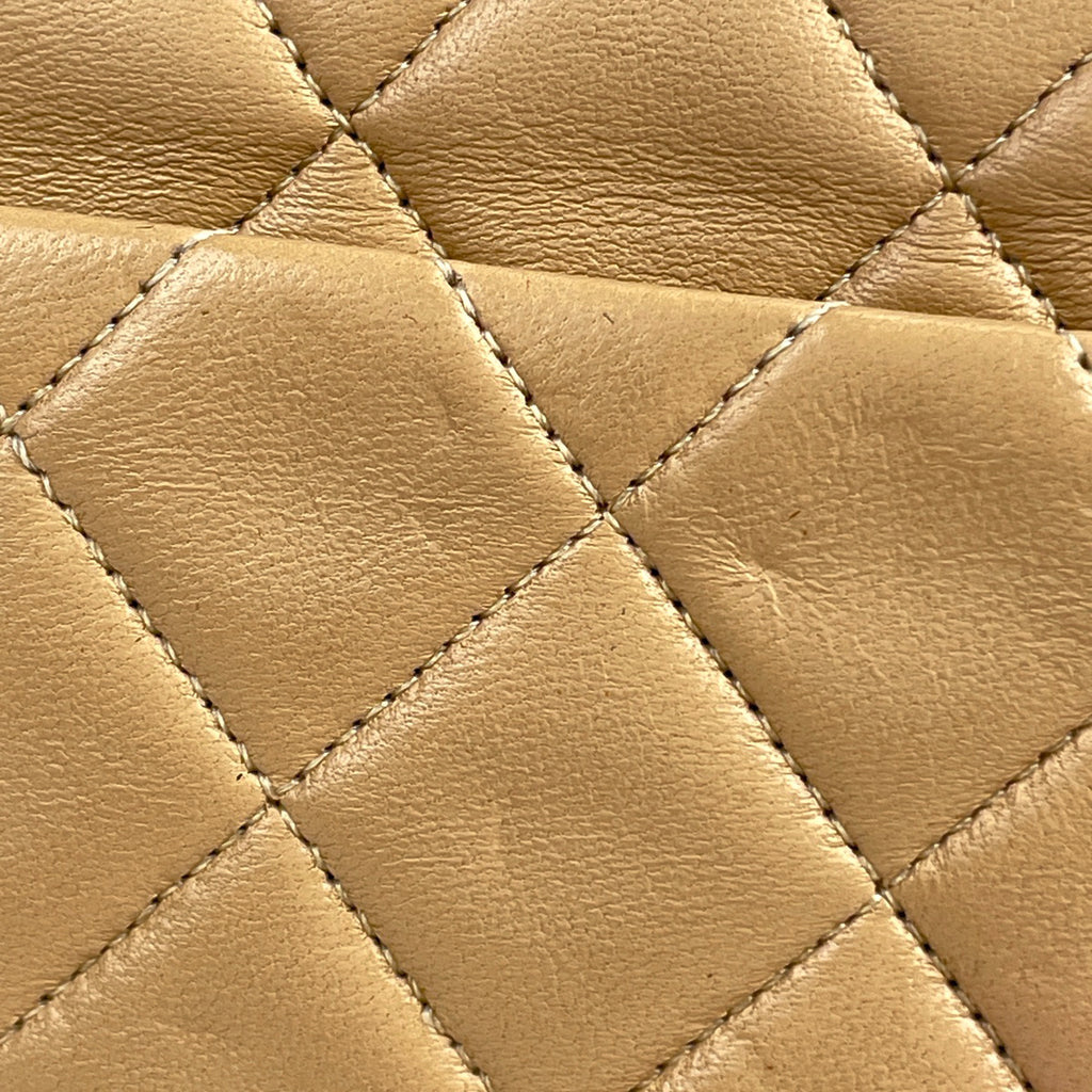 【在庫一掃】 シャネル マトラッセ シングルフラップ チェーン ショルダーバッグ ココマーク ショルダーバッグ レザー ベージュ レディース 【中古】 brbag