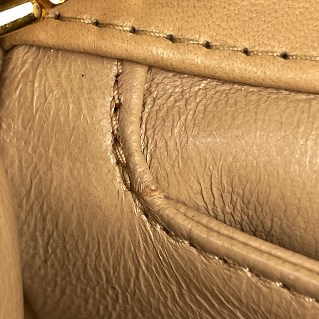 【在庫一掃】 シャネル マトラッセ シングルフラップ チェーン ショルダーバッグ ココマーク ショルダーバッグ レザー ベージュ レディース 【中古】 brbag