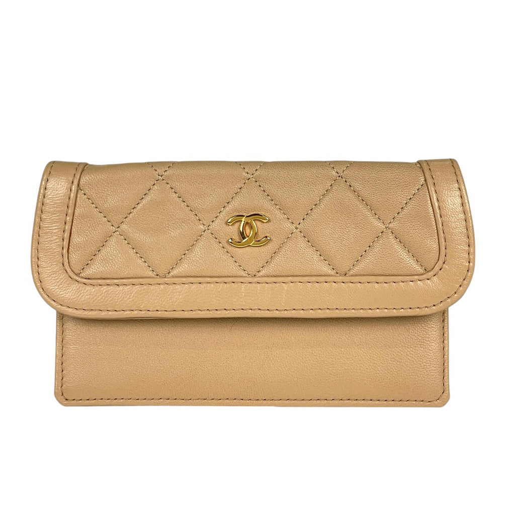 【在庫一掃】 シャネル マトラッセ シングルフラップ チェーン ショルダーバッグ ココマーク ショルダーバッグ レザー ベージュ レディース 【中古】 brbag
