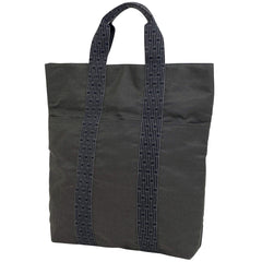 エルメス エールライン カバス Hロゴ ハンドバッグ トートバッグ ナイロンキャンバス グレー レディース 【中古】brbag