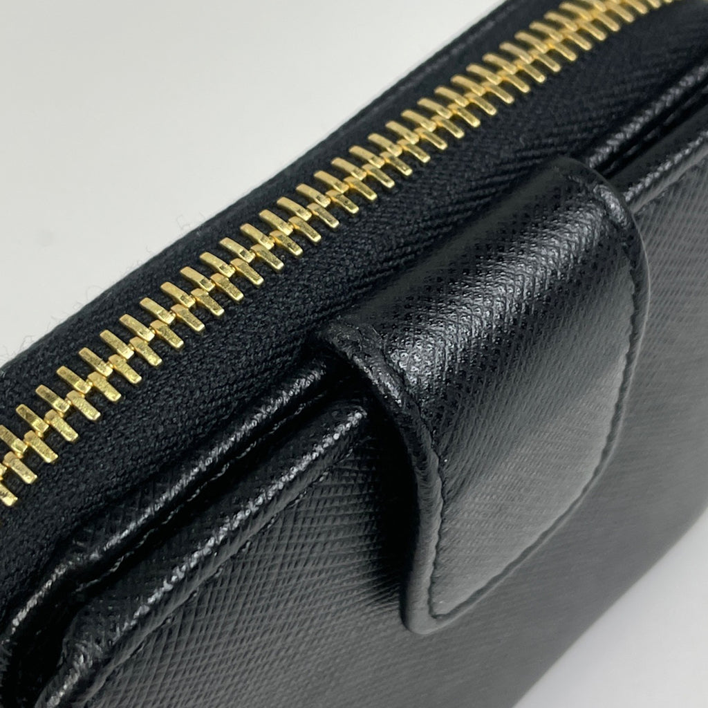 プラダ ロゴ 二つ折り 財布 札入れ 小銭入れ 二つ折り財布 レザー ネロ(ブラック) 1ML522 レディース 【中古】brbag