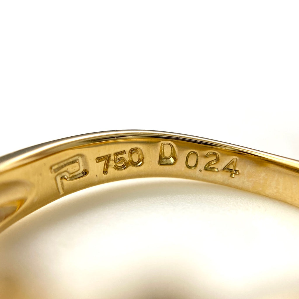 ポーラ メレダイヤ デザインリング YG イエローゴールド 指輪 リング 9号 750 ダイヤモンド レディース 【中古】brjwl