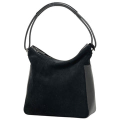 グッチ ロゴ ショルダーバッグ ワンショルダー ショルダーバッグ スエード ブラック 0013766 レディース 【中古】brbag