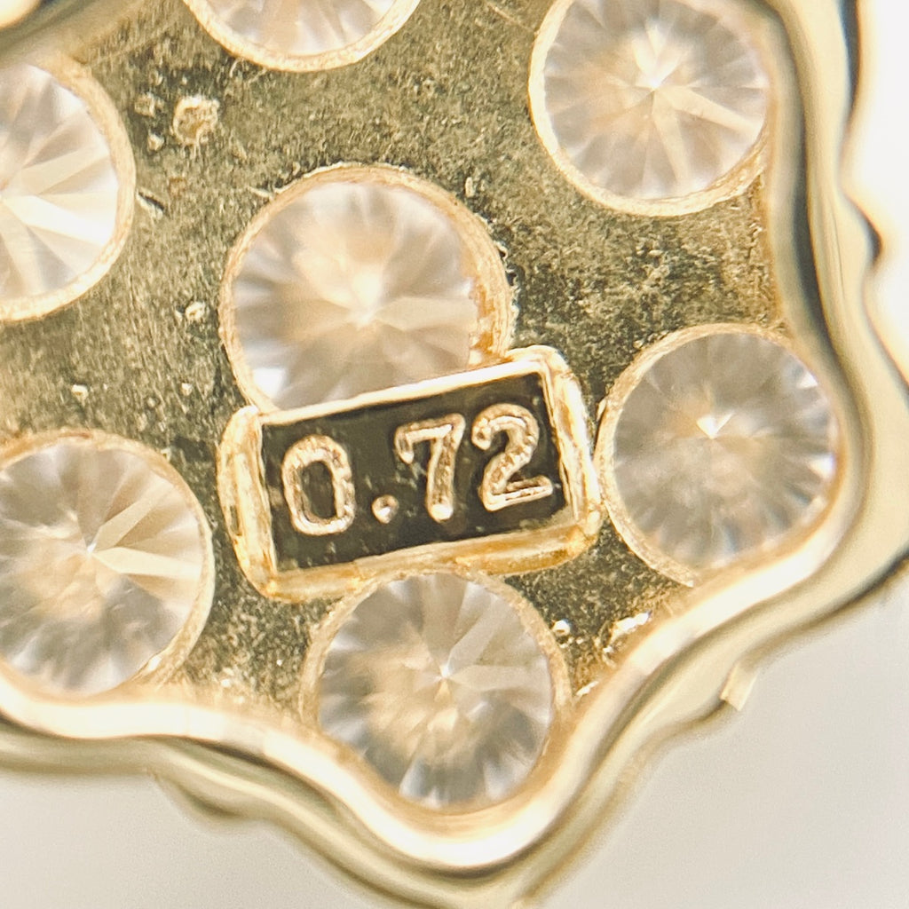ミキモト フラワーモチーフ デザインネックレス YG イエローゴールド メレダイヤ ペンダント 花 ネックレス K18 ダイヤモンド レディース 【中古】 
 ラッピング可