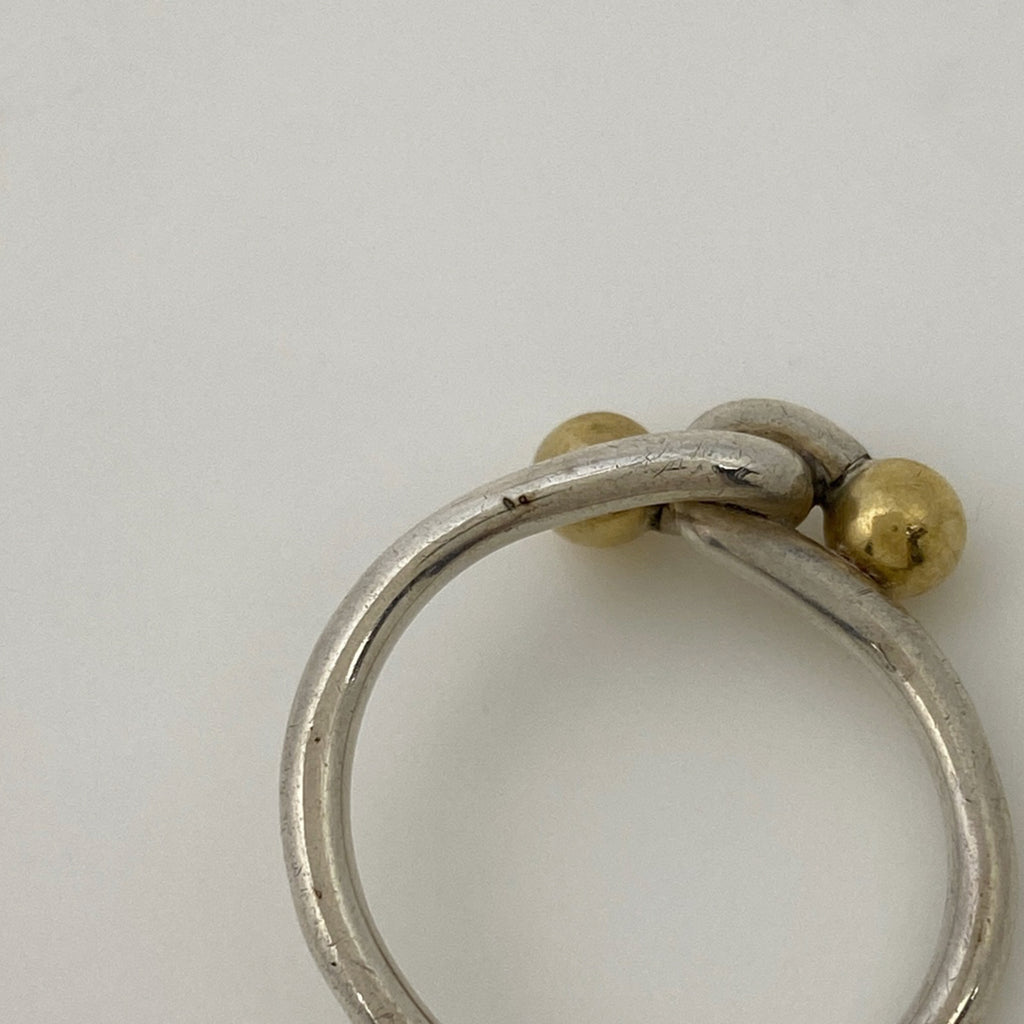 ティファニー フック＆アイ リング 指輪 リング 7.5号 シルバー925 750 シルバー ゴールド レディース 【中古】bracc