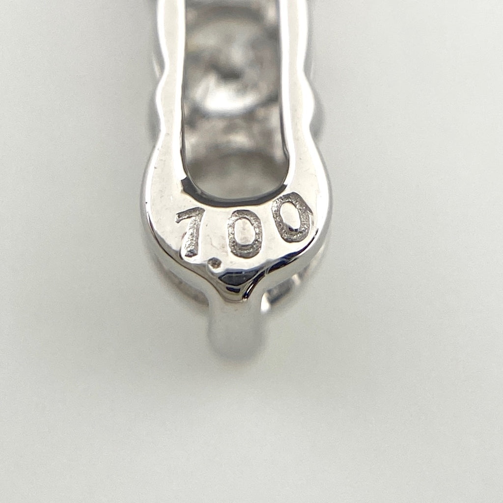クロスモチーフ デザインネックレス プラチナ ペンダント メレダイヤ ネックレス Pt900 Pt850 ダイヤモンド レディース 【中古】 nbjwl