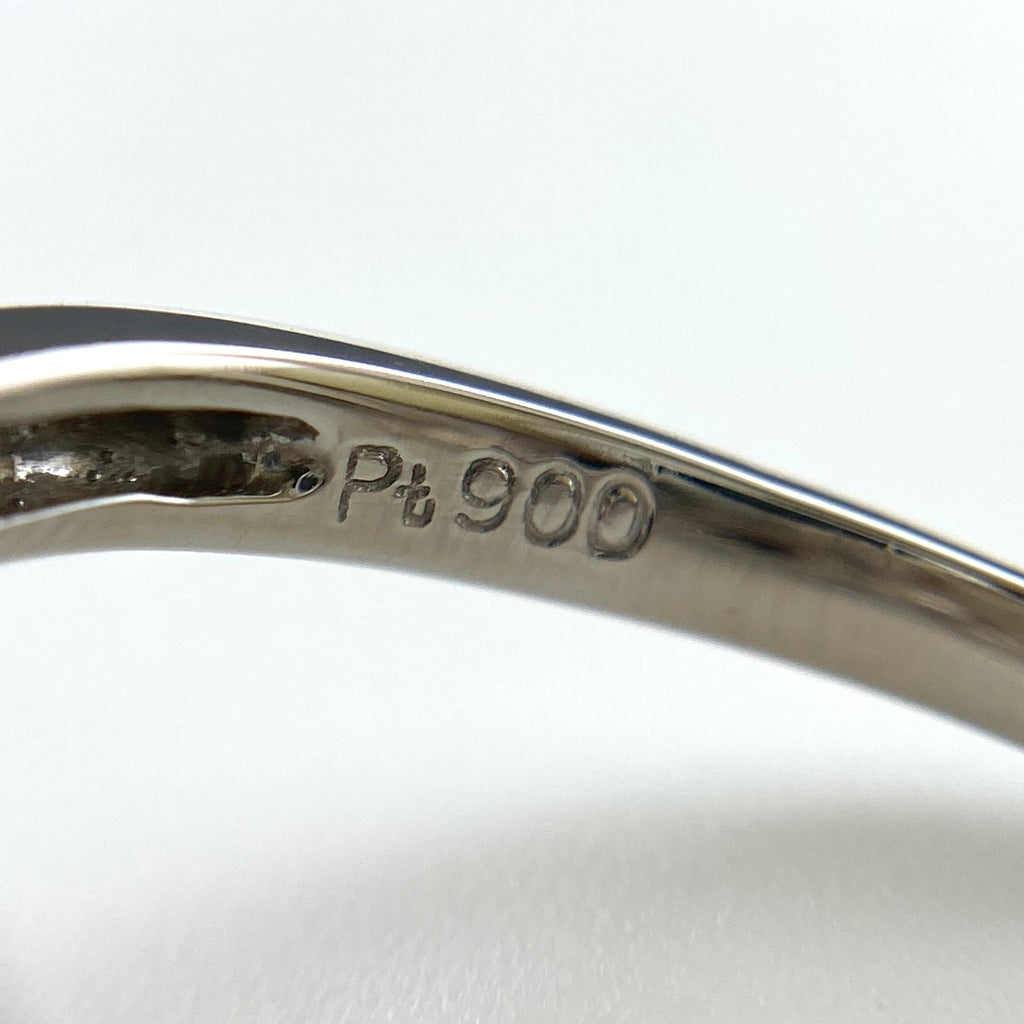 パール デザインリング プラチナ 指輪 メレダイヤ リング 10.5号 Pt900 パール ダイヤモンド レディース 【中古】nbjwl