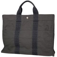 エルメス エールライン トート MM ハンドバッグ トートバッグ ナイロンキャンバス グレー レディース 【中古】brbag
