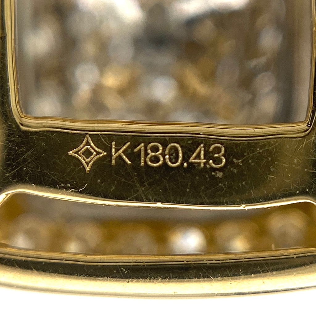 GSTV メレダイヤ デザインネックレス YG イエローゴールド ペンダント ネックレス K18 ダイヤモンド レディース 【中古】brjwl