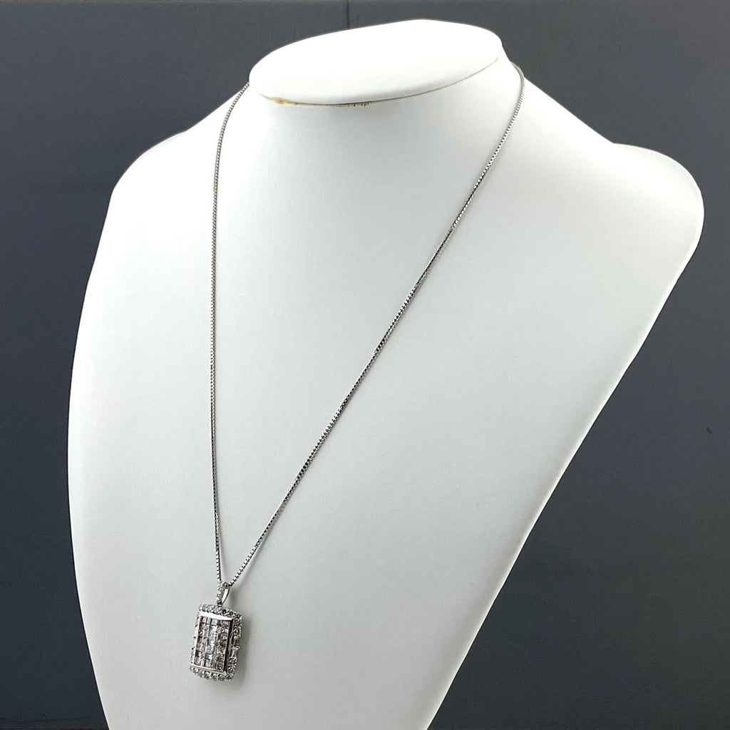 Pt900/ Pt850 ダイヤモンド ペンダントネックレス 0.38ct