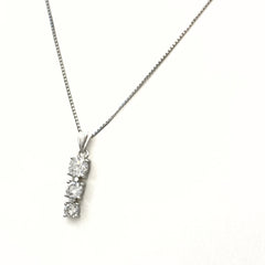 メレダイヤ デザインネックレス プラチナ ペンダント ネックレス Pt850 ダイヤモンド レディース 【中古】nbjwl