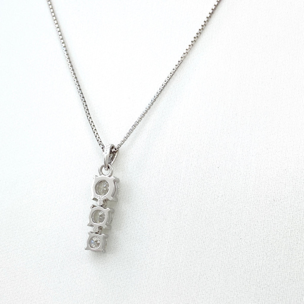 メレダイヤ デザインネックレス プラチナ ペンダント ネックレス Pt850 ダイヤモンド レディース 【中古】nbjwl