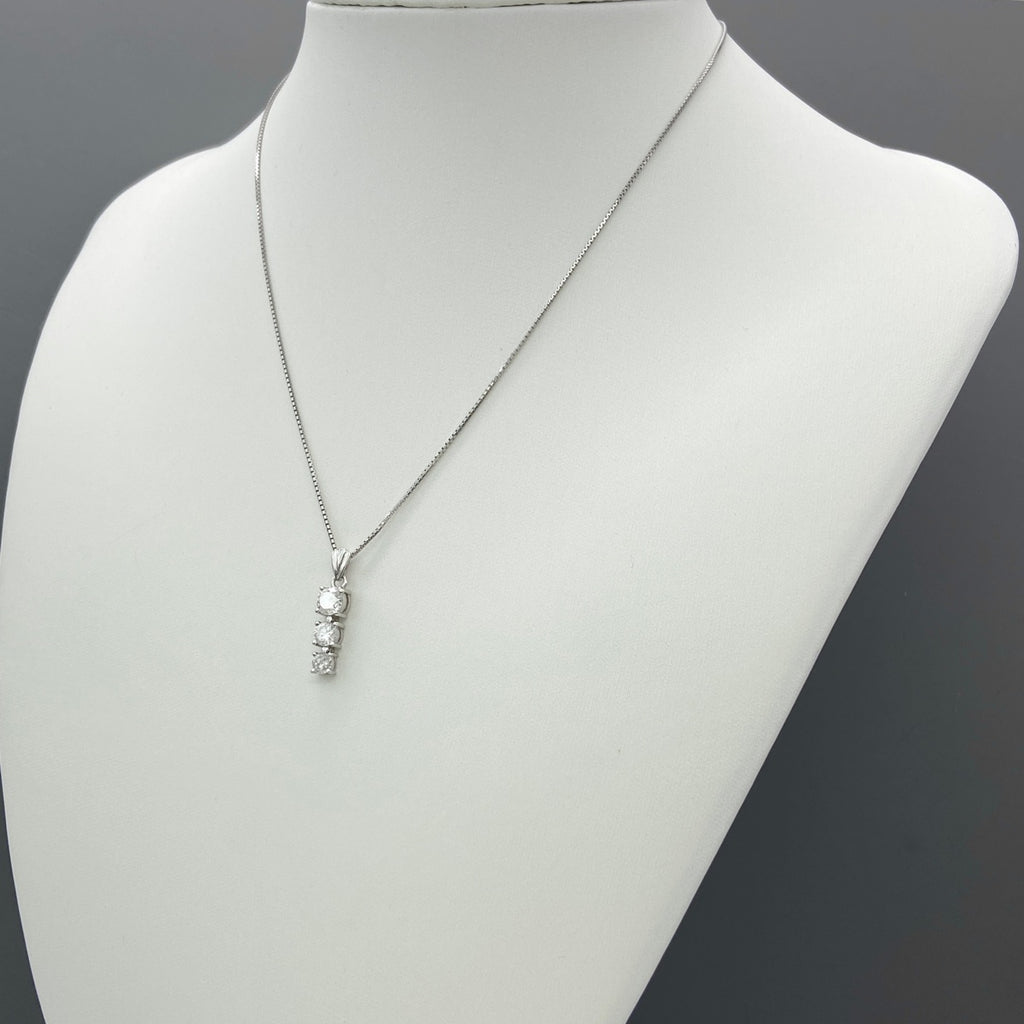 メレダイヤ デザインネックレス プラチナ ペンダント ネックレス Pt850 ダイヤモンド レディース 【中古】nbjwl
