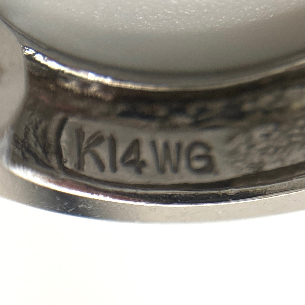 メレダイヤ デザインピアス WG ホワイトゴールド ピアス K14 WG ダイヤモンド レディース 【中古】nbjwl