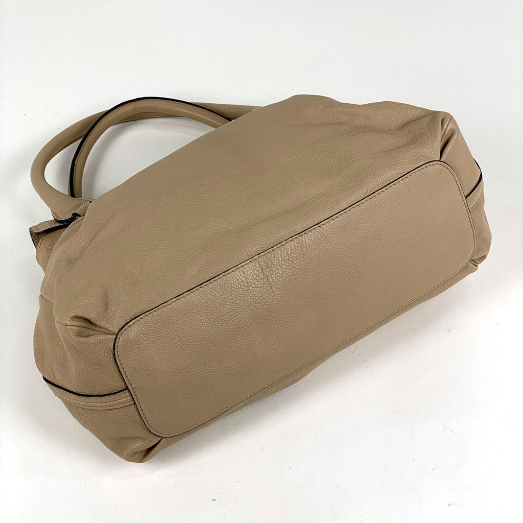 クロエ ロゴ トートバッグ ショルダーバッグ トートバッグ レザー ベージュ レディース 【中古】brbag