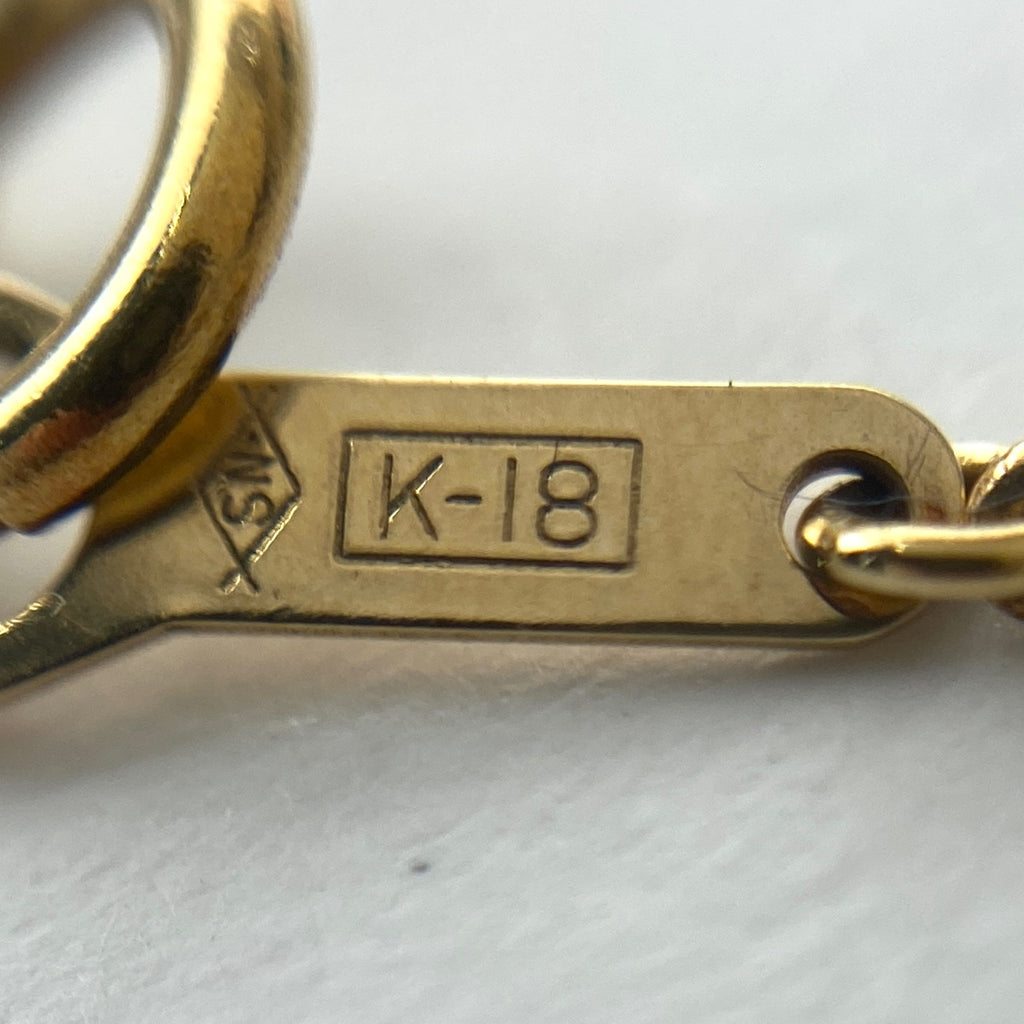 メレダイヤ デザインネックレス YG イエローゴールド ペンダント ネックレス K18 ダイヤモンド レディース 【中古】nbjwl