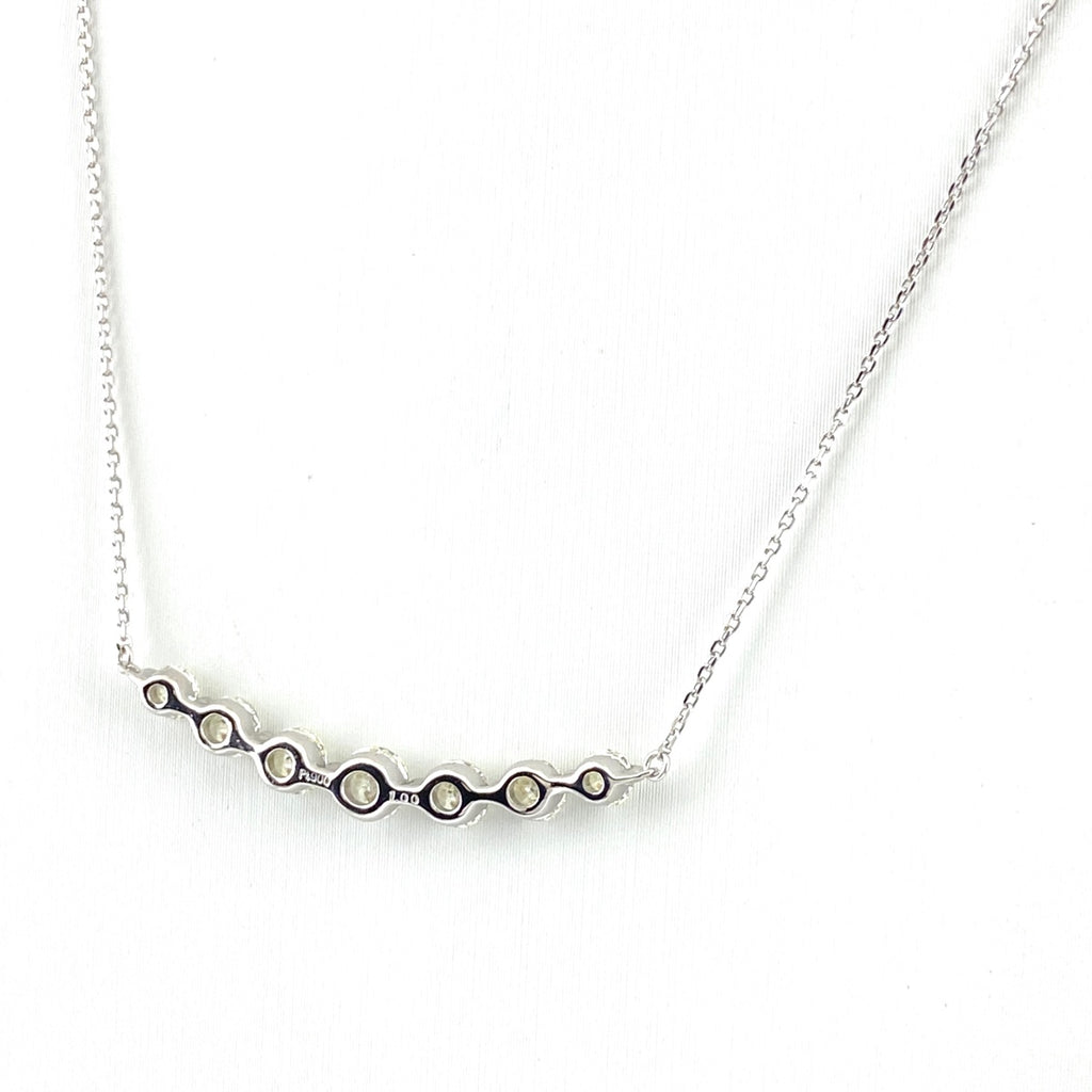 メレダイヤ デザインネックレス プラチナ ペンダント ネックレス Pt900 Pt850 ダイヤモンド レディース 【中古】nbjwl