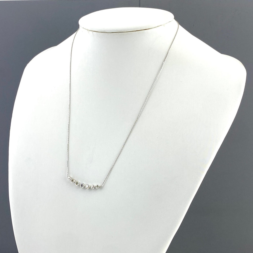 メレダイヤ デザインネックレス プラチナ ペンダント ネックレス Pt900 Pt850 ダイヤモンド レディース 【中古】nbjwl