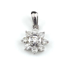 ダイヤモンド デザインペンダントトップ プラチナ ペンダントトップ Pt900 ダイヤモンド レディース 【中古】nbjwl