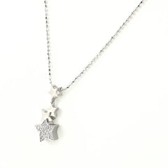 スターモチーフ ネックレス メレダイヤ ペンダント ネックレス K18 750 ダイヤモンド レディース 【中古】nbjwl