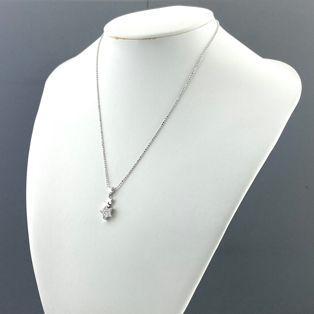 スターモチーフ ネックレス メレダイヤ ペンダント ネックレス K18 750 ダイヤモンド レディース 【中古】nbjwl