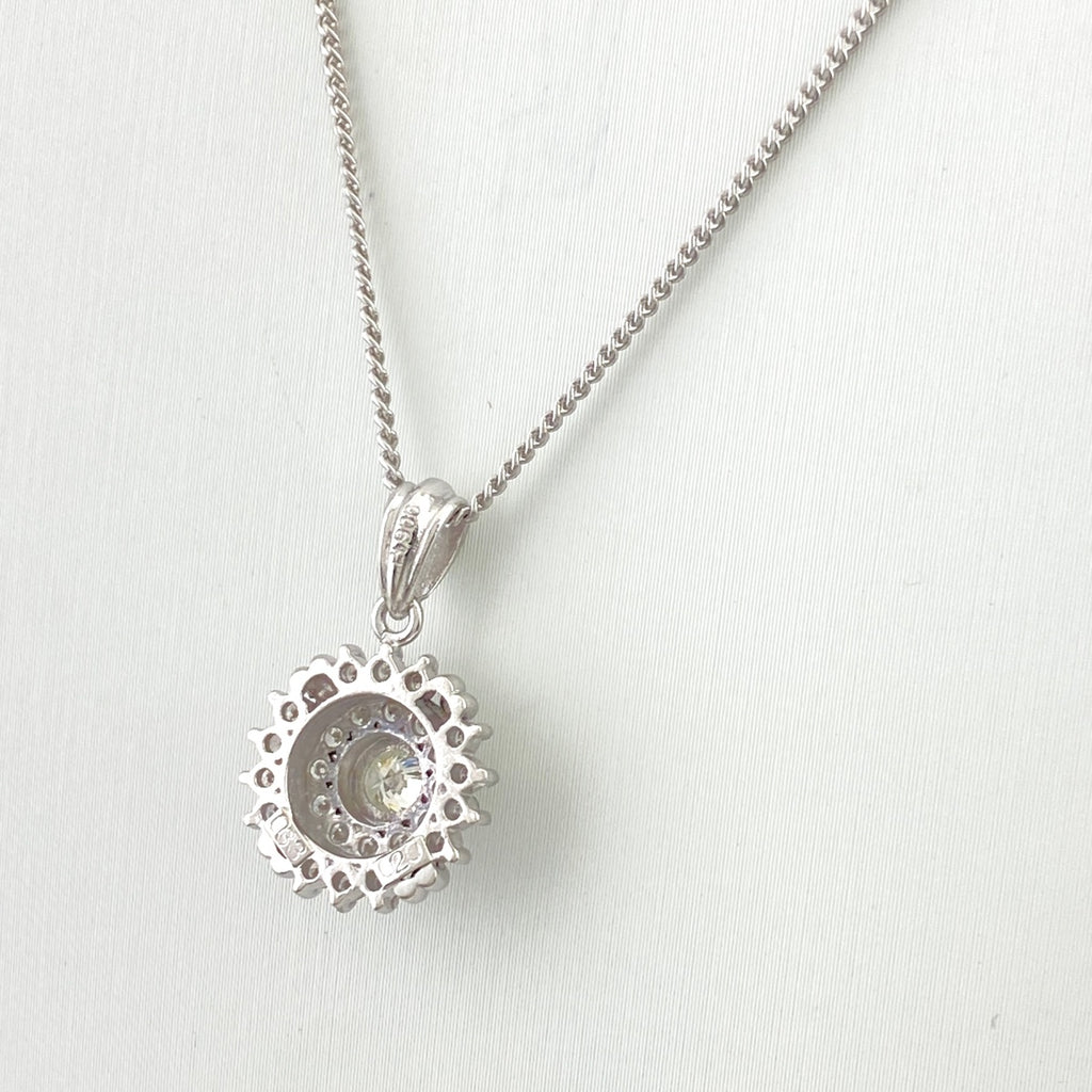 ダイヤモンド デザインネックレス プラチナ ペンダント メレダイヤ ネックレス Pt900 Pt850 ダイヤモンド レディース 【中古】nbjwl