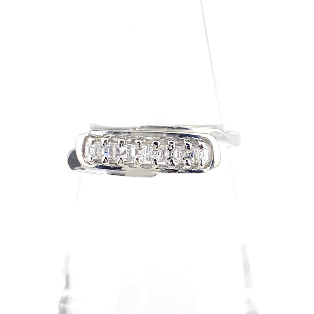 メレダイヤ デザインリング プラチナ 指輪 リング 12.5号 Pt900 ダイヤモンド レディース 【中古】nbjwl