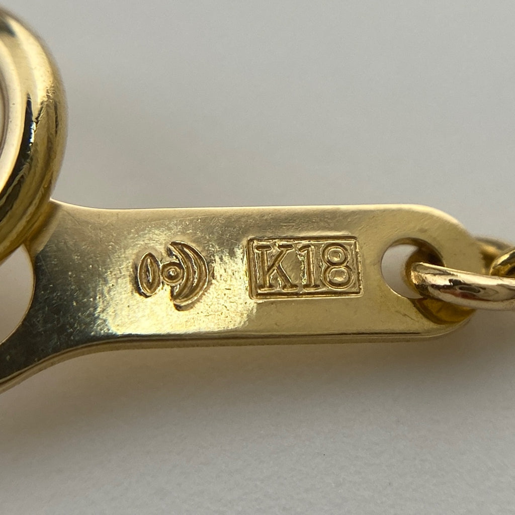 タサキ パール デザインネックレス YG イエローゴールド 真珠 ネックレス K18 レディース 【中古】brjwl