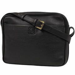 ロエベ アナグラム ショルダーバッグ レザー ブラック レディース 【中古】brbag