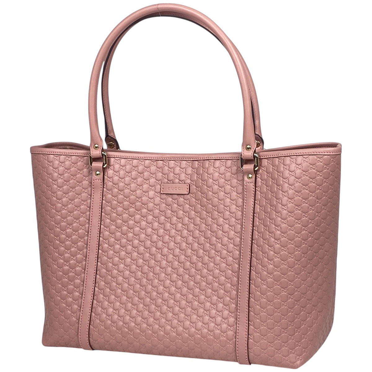 GUCCI(グッチ) トートバッグ マイクログッチシマ 449647 黒 レザー