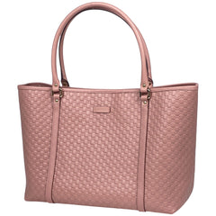 グッチ マイクログッチシマ トートバッグ ショルダーバッグ トートバッグ シマレザー ピンク 449647 レディース 【中古】brbag