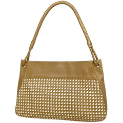 ボッテガヴェネタ イントレチャート ショルダーバッグ ハンドバッグ 肩掛け ショルダーバッグ レザー ベージュ ホワイト レディース 【中古】brbag