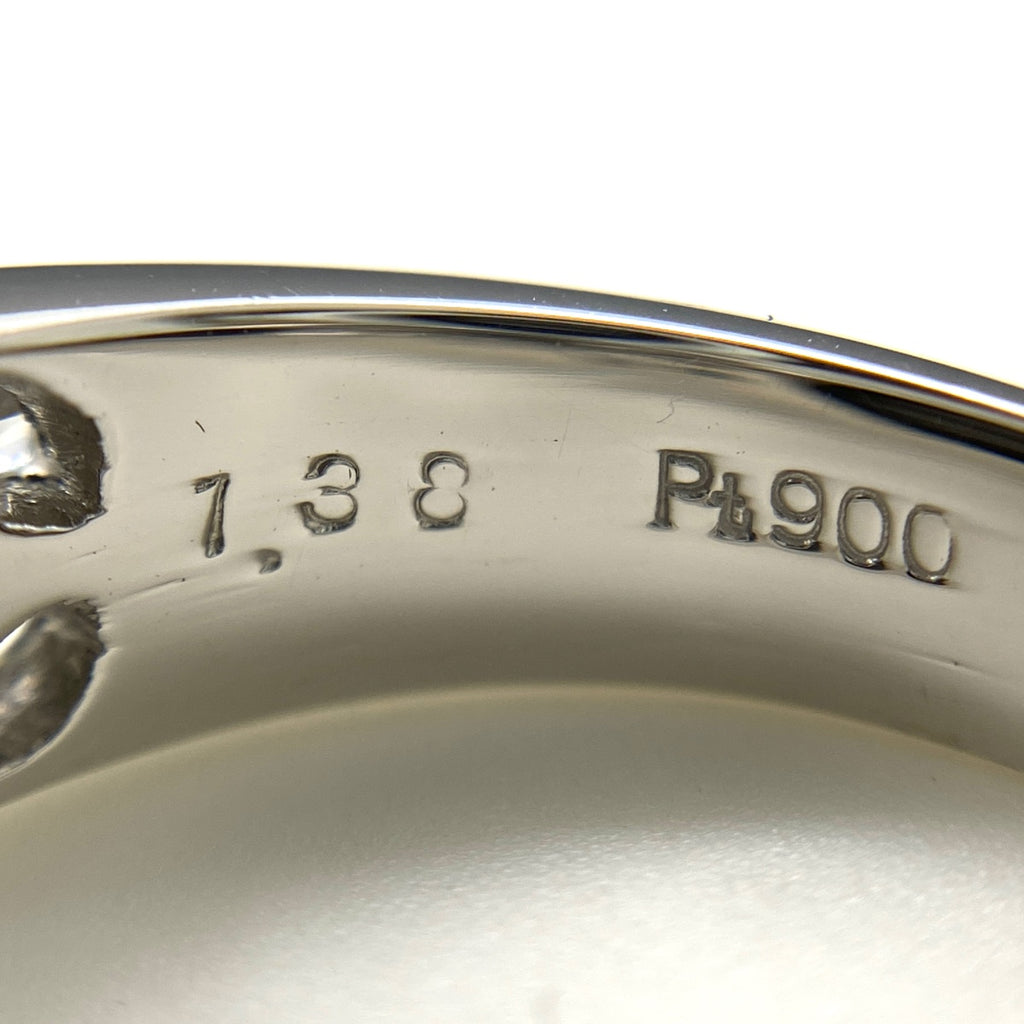 ボルダーオパール デザインリング プラチナ 指輪 メレダイヤ リング 8.5号 Pt900 ボルダーオパール ダイヤモンド レディース 【中古】nbjwl