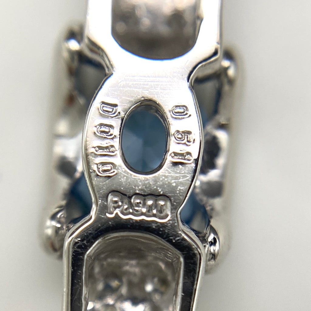 アクアマリン ペンダントトップ プラチナ メレダイヤ ペンダントトップ Pt900 アクアマリン ダイヤモンド レディース 【中古】nbjwl