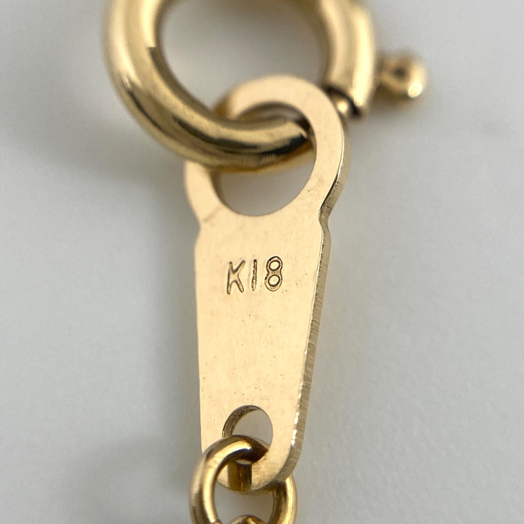 メレダイヤ デザインネックレス YG イエローゴールド ペンダント ネックレス K18 ダイヤモンド レディース 【中古】nbjwl