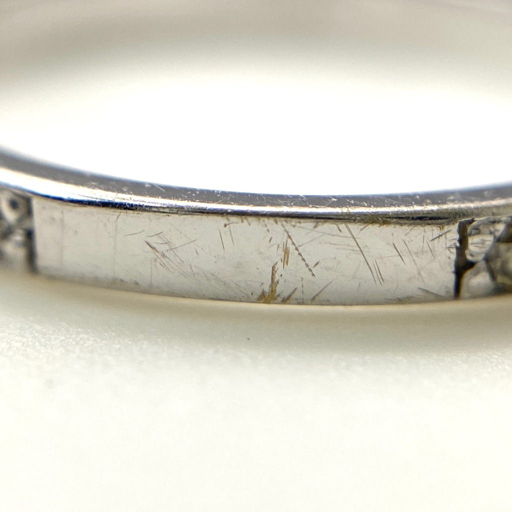 メレダイヤ デザインリング WG ホワイトゴールド 指輪 リング 3号 K10 ダイヤモンド レディース 【中古】nbjwl