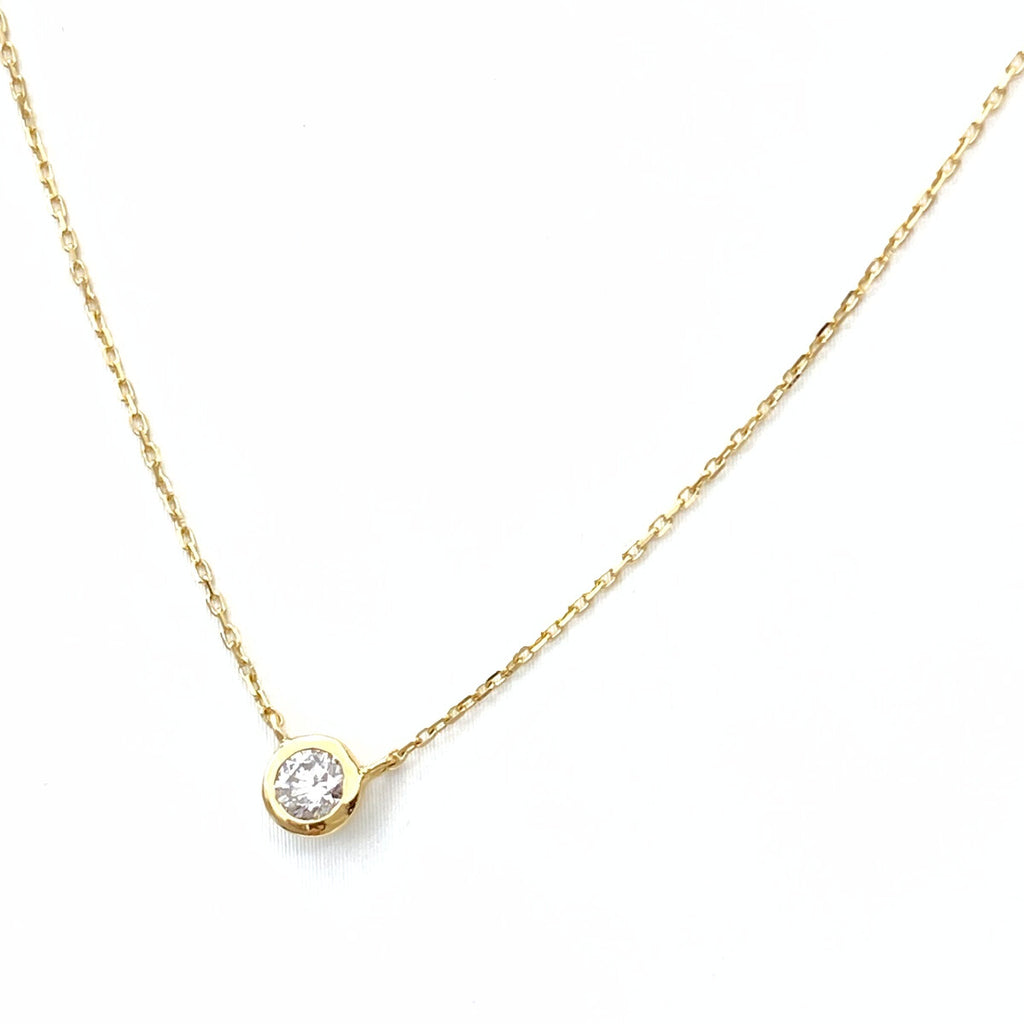 エテ メレダイヤ デザインネックレス YG イエローゴールド ペンダント ネックレス K18 ダイヤモンド レディース 【中古】brjwl