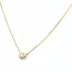 エテ メレダイヤ デザインネックレス YG イエローゴールド ペンダント ネックレス K18 ダイヤモンド レディース 【中古】brjwl