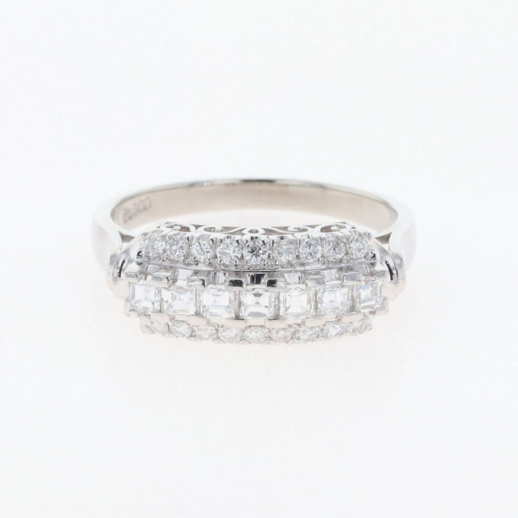 PT900 ダイヤモンド リング プラチナ 12号 0.31CT/0.21CT レディース 中古 nbjwl