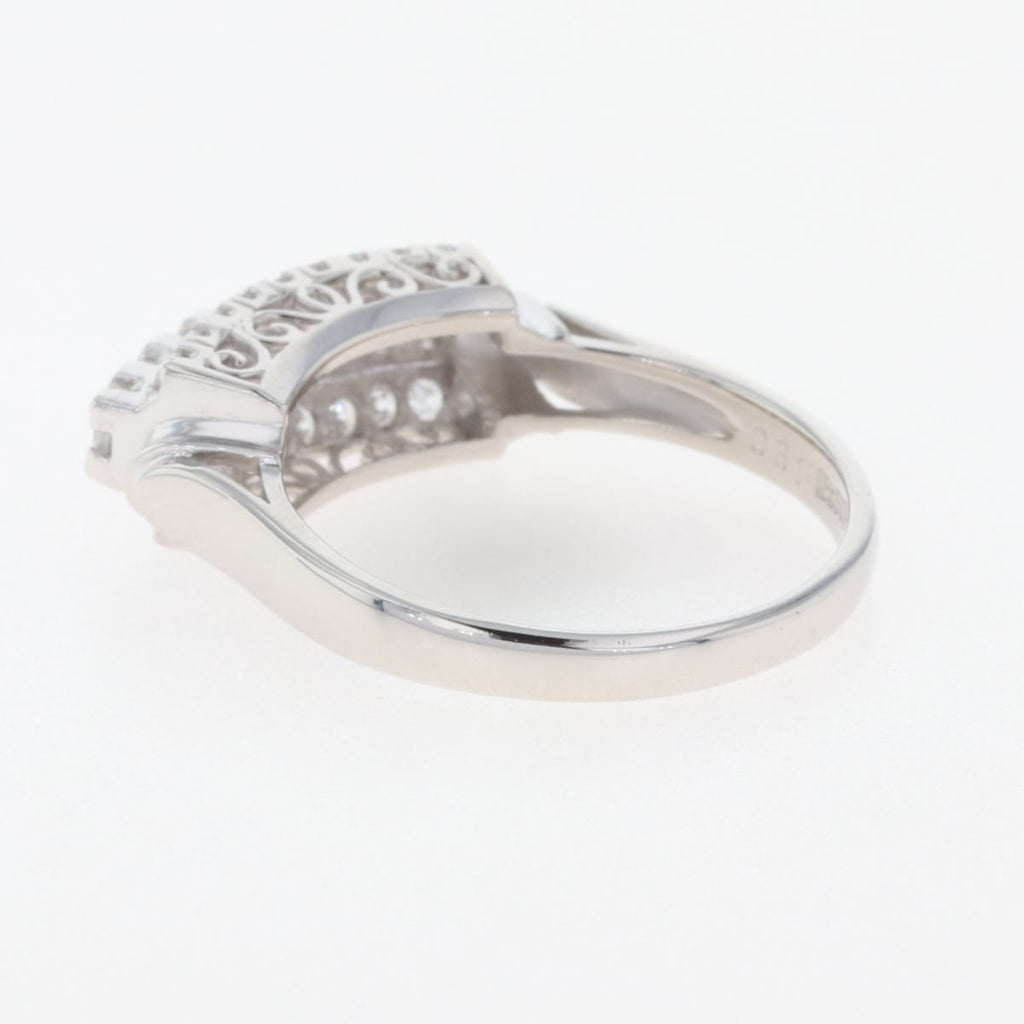 PT900 ダイヤモンド リング プラチナ 12号 0.31CT/0.21CT レディース 中古 nbjwl