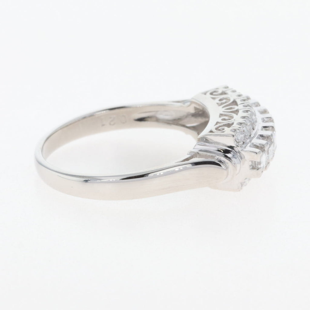 PT900 ダイヤモンド リング プラチナ 12号 0.31CT/0.21CT レディース 中古 nbjwl